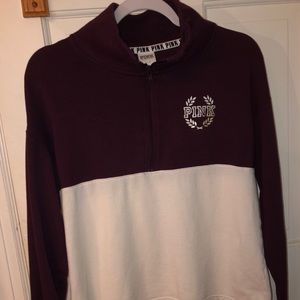 Pink quarter zip